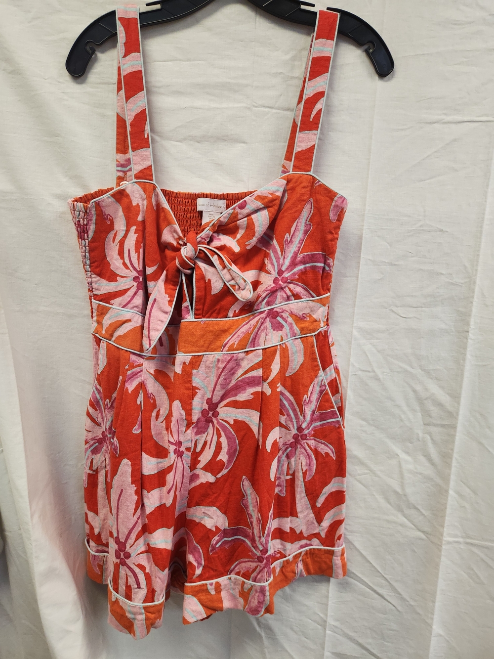 House of Harlow 1960 Orange and Pink Tropical Mini Dress